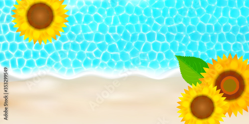 ひまわり　夏　風景　背景