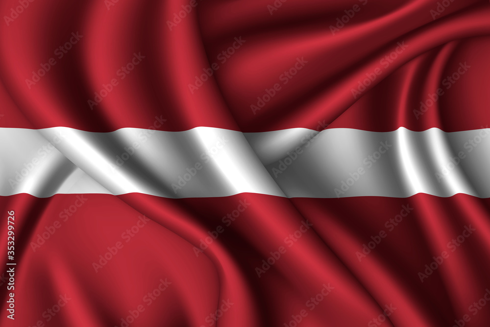 latvia national flag of silk. Template for your design latvia national flag of silk. Template for your design