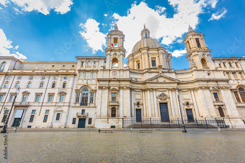 Santa Agnese in Agone, 17th-century Baroque church in Rome, Italy. It faces onto the Piazza Navona, one of the main urban spaces in the historic centre of the city. photo