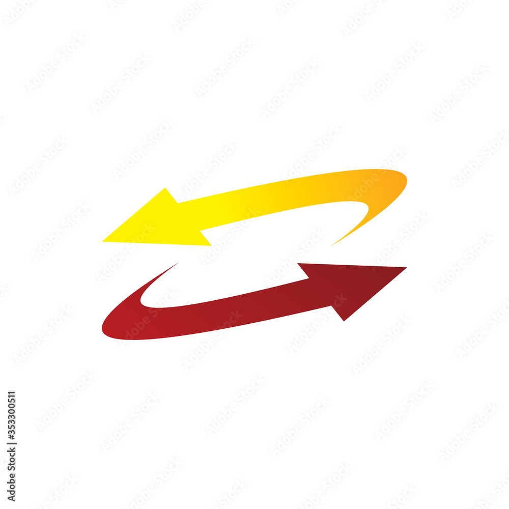 recycle full color arrow line logo design recycle full color arrow line logo design