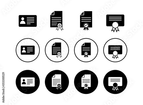 set of License icons . Approved or Certified Medal Icon