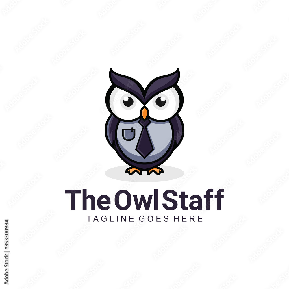 owl logo icon template vector illustration