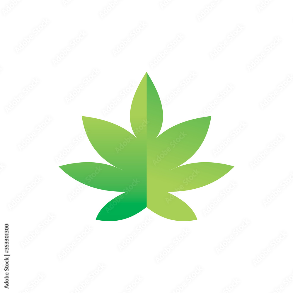 green nature leaf weed marijuana logo design green nature leaf weed marijuana logo design
