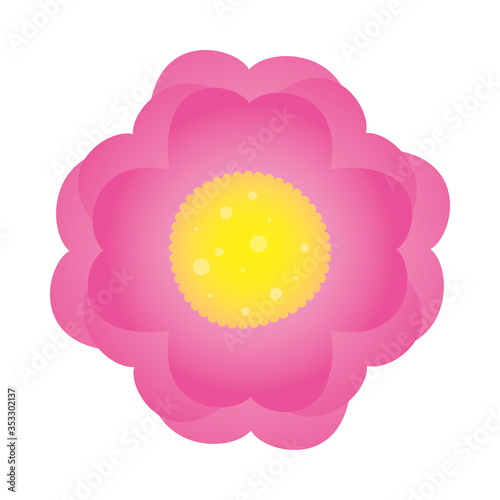 beautiful rose flower plant isolated icon