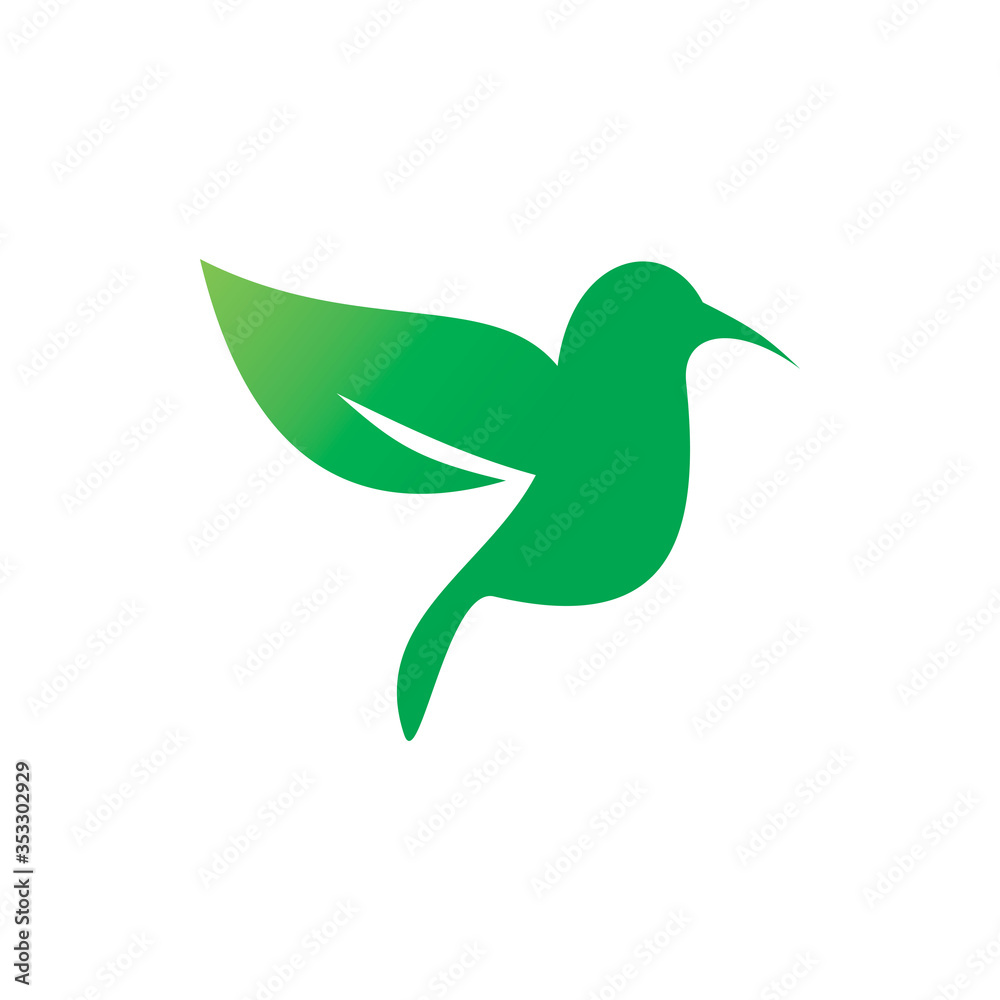 green nature leaf bird logo design green nature leaf bird logo design
