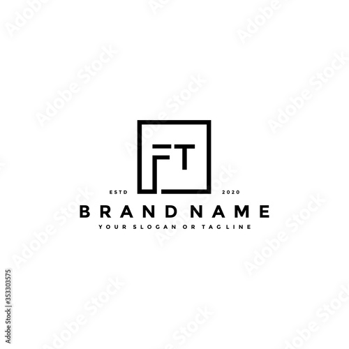letter FT logo design vector