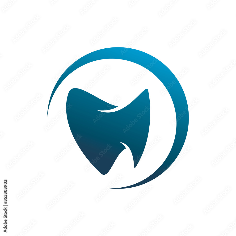 blue medical tooth dentist logo design blue medical tooth dentist logo design