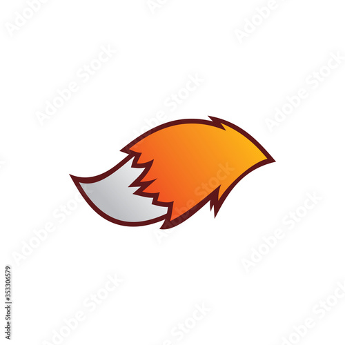 full color tail fox logo design