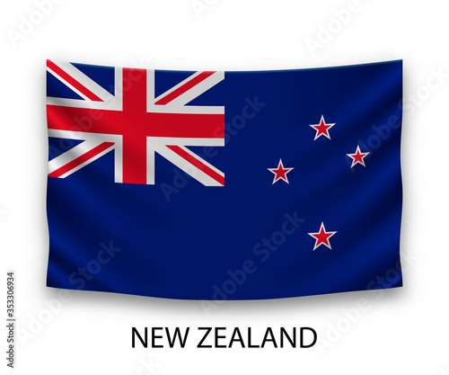 Wallpaper Mural Hanging silk flag New Zealand Torontodigital.ca