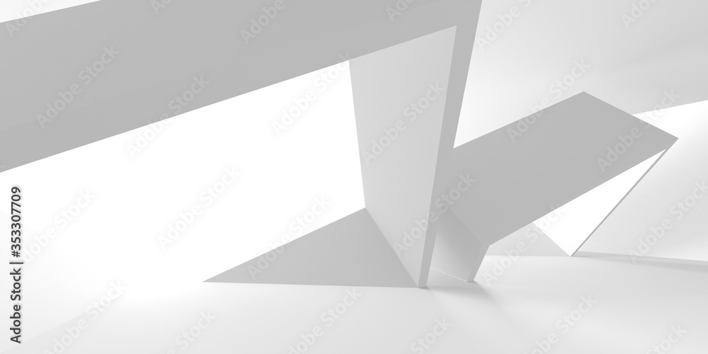 Abstract White Architecture Design Concept