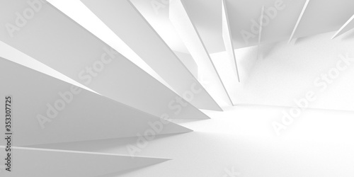 Abstract White Architecture Design Concept