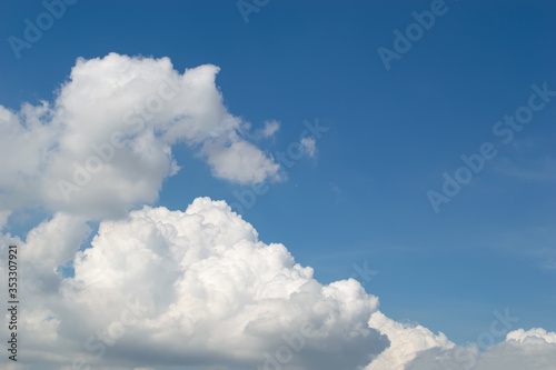 Photography close up blue sky and cloud