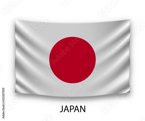 Hanging silk flag Japan
