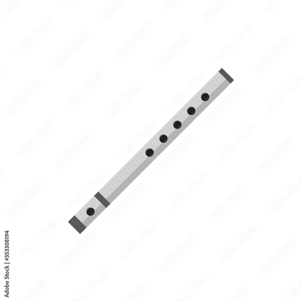Flute graphic design template vector isolated Flute graphic design template vector isolated