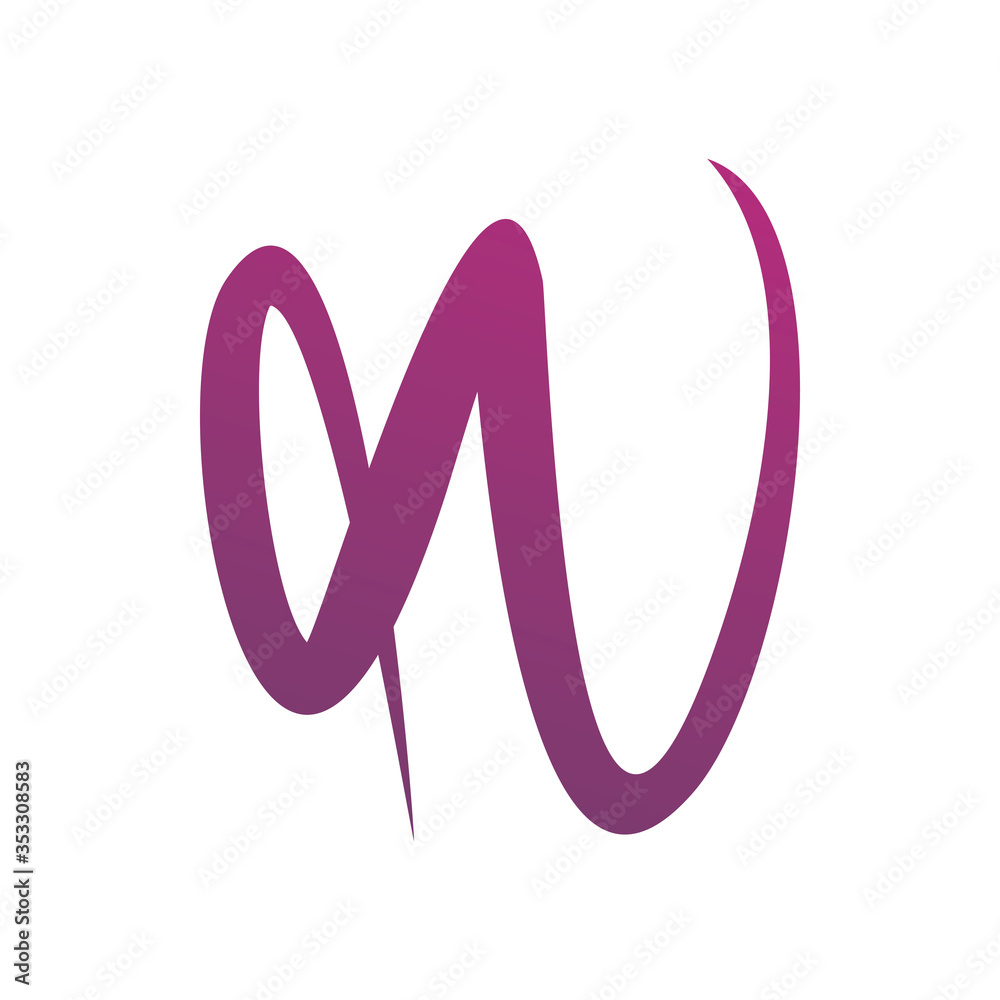 letter w art line logo design letter w art line logo design