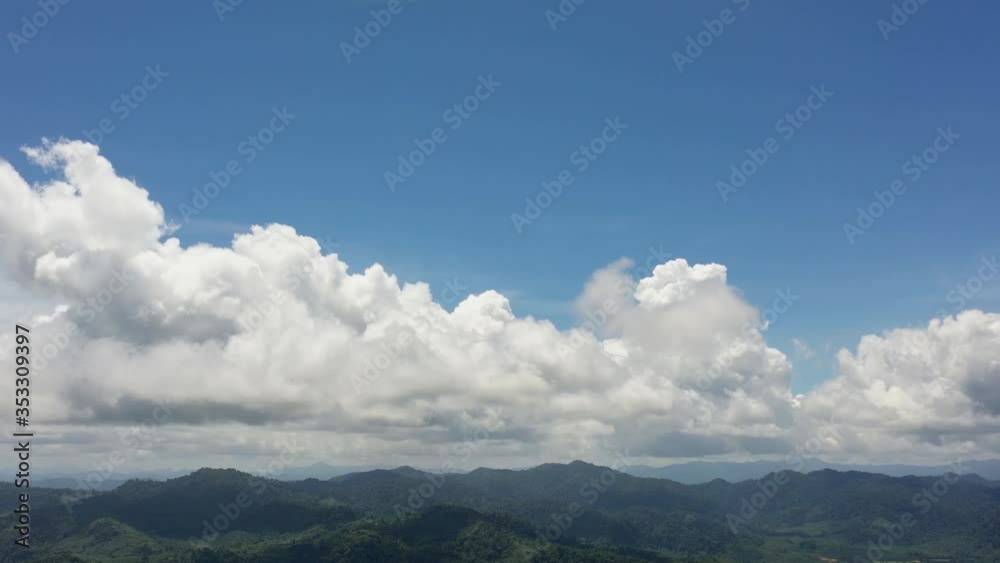 Aerial hyperlapse of storm clouds forming in sky Aerial hyperlapse of storm clouds forming in sky