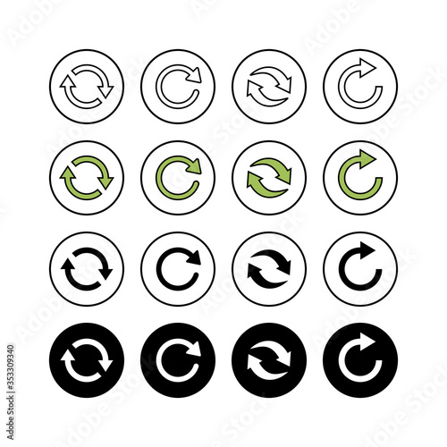 Set of Refresh icons. Reload icon vector. Update icon. convert icon