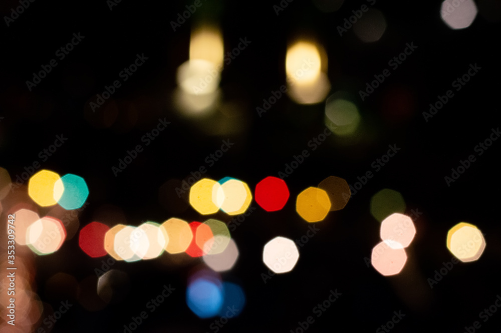 Fototapeta premium colorful bokeh on black background