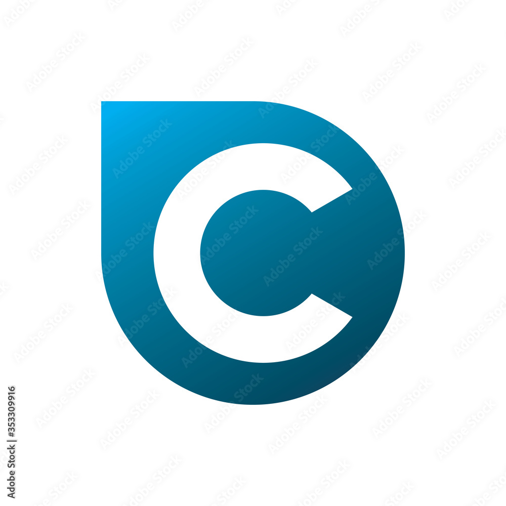 letter c blue color shape logo design letter c blue color shape logo design