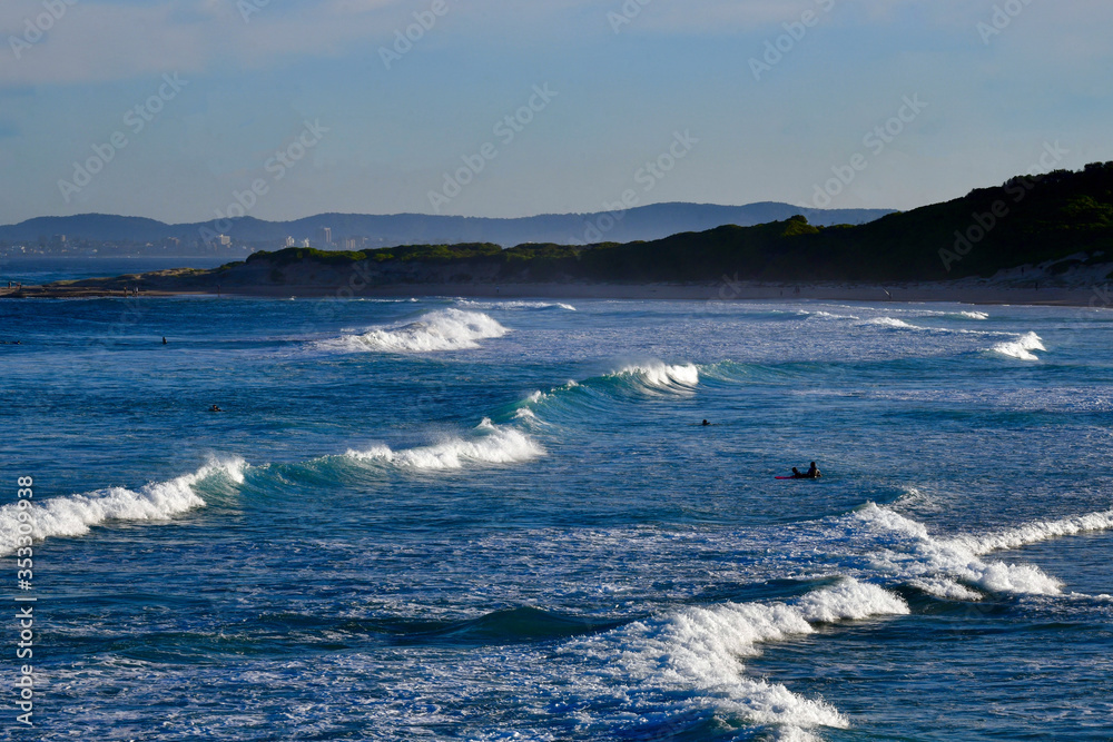 Surfers at Norah Head on the Central Coast of New South Wales