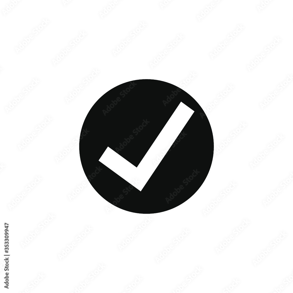 Check mark icon.To-do works vector illustration. Check mark icon.To-do works vector illustration.