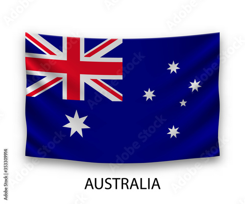 Hanging silk flag Australia