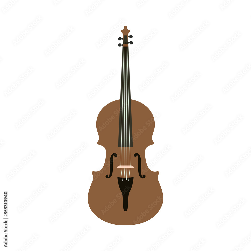 Violin graphic design template vector isolated