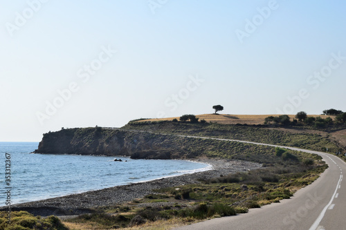 Fototapeta Naklejka Na Ścianę i Meble -  the road to the Kipos beach - Samothraki island, Greece, Aegean sea