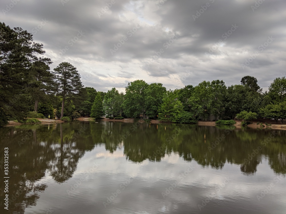 clouds over the lake