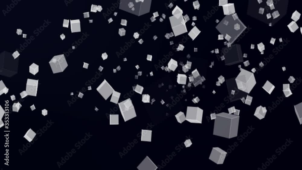 Animation of light cube block random falling. Animation of light cube block random falling.