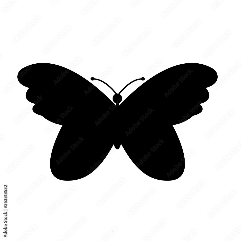 butterfly icon on white background. flat style. beauty butterfly sign. butterfly icon on white background. flat style. beauty butterfly sign.