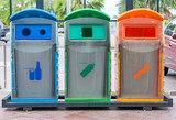 Garbage Sorting Trash Can red yellow green blue ,Household Siamese Plastic ,Classification Trash Can,small Barrel Recyclable bin