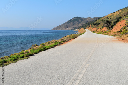 the road to the Kipos beach - Samothraki island  Greece  Aegean sea