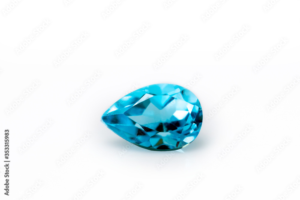 Blue sapphire with group of gems on background Blue sapphire with group of gems on background