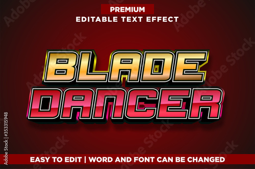 Blade Dancer, Editable Game Logo Style Text Effect