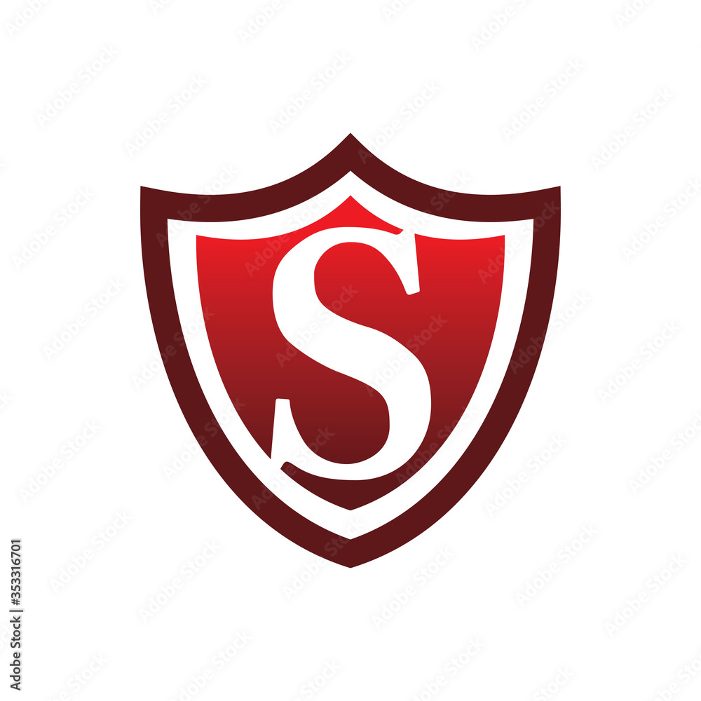 secure shield letter s logo design secure shield letter s logo design
