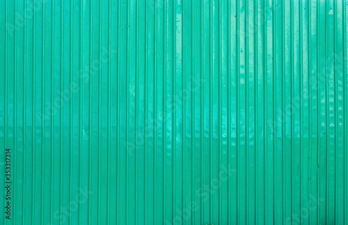 green corrugated metal sheet as background