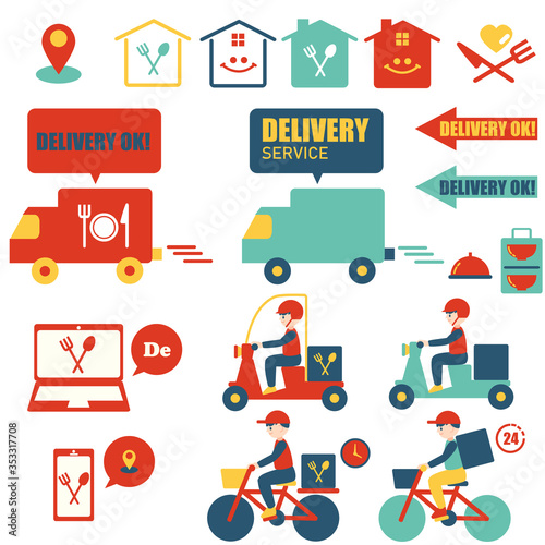 デリバリーイラストセット