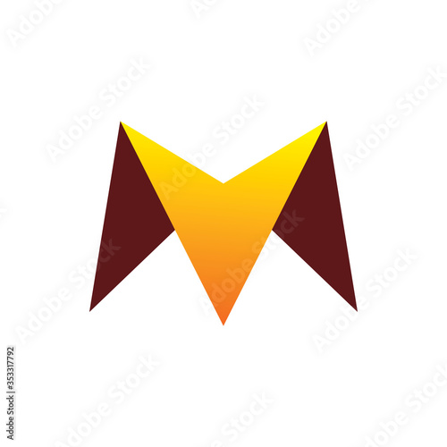 Free Download full color letter m crown corner logo design - GFXLoad
