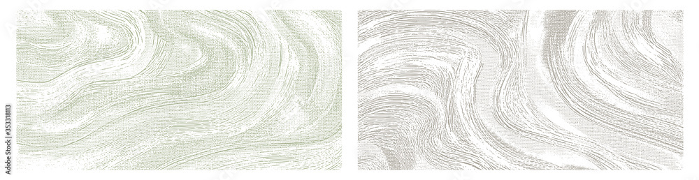 Light wavy paint strokes on canvas, hand drawn monochrome pattern. Clean white irregular brush strokes. Bright texture background set of vector illustrations