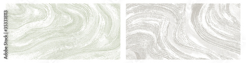 Light wavy paint strokes on canvas, hand drawn monochrome pattern. Clean white irregular brush strokes. Bright texture background set of vector illustrations