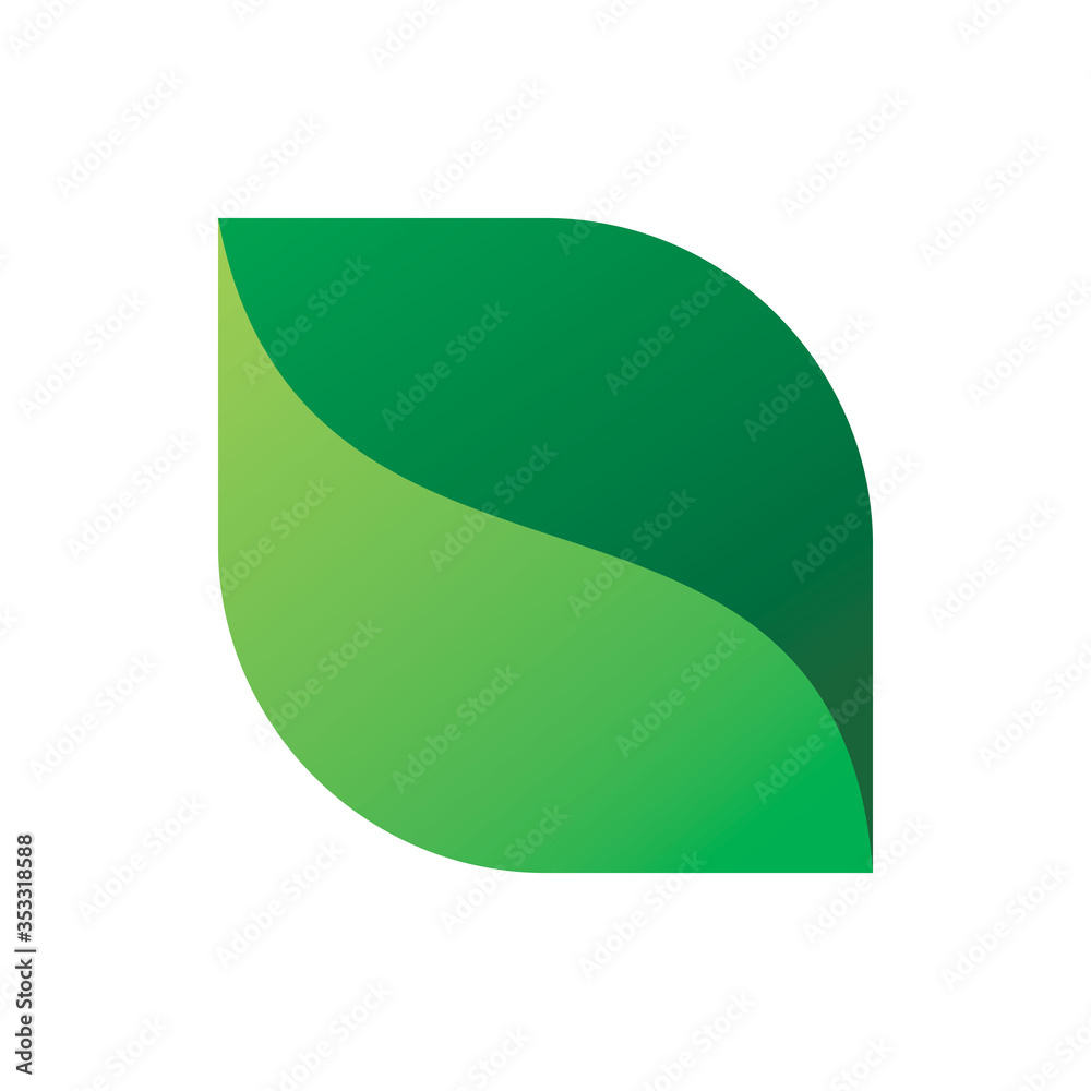 modern full color green nature leaf logo design modern full color green nature leaf logo design