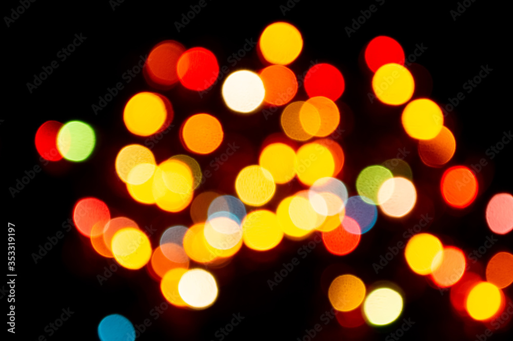 colorful bokeh on black background colorful bokeh on black background