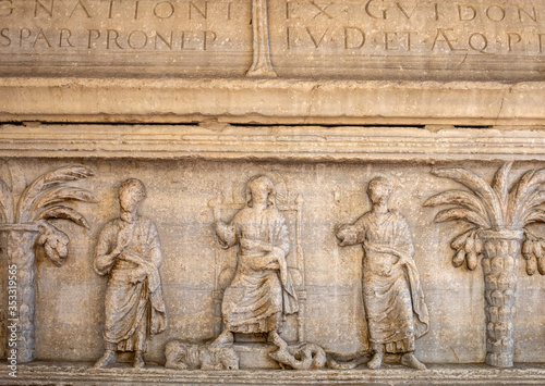  The monumental tomb of the most famous italian poet Dante Alighieri in Ravenna, Emilia Romagna, Italy.