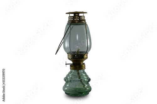 Vintage lamp isolate on white background.