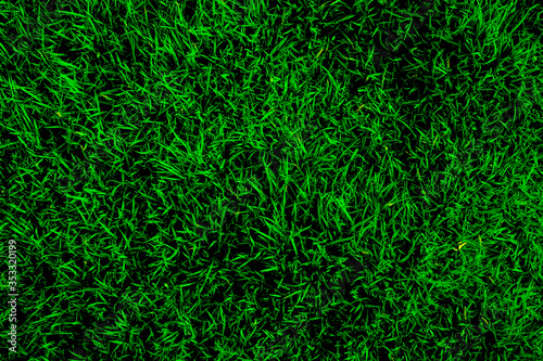 dark mowed green grass soccer field texture background