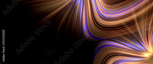 Fototapeta Naklejka Na Ścianę i Meble -  High speed fast advance curve technology evolution concept, Curved light tech trail abstract background