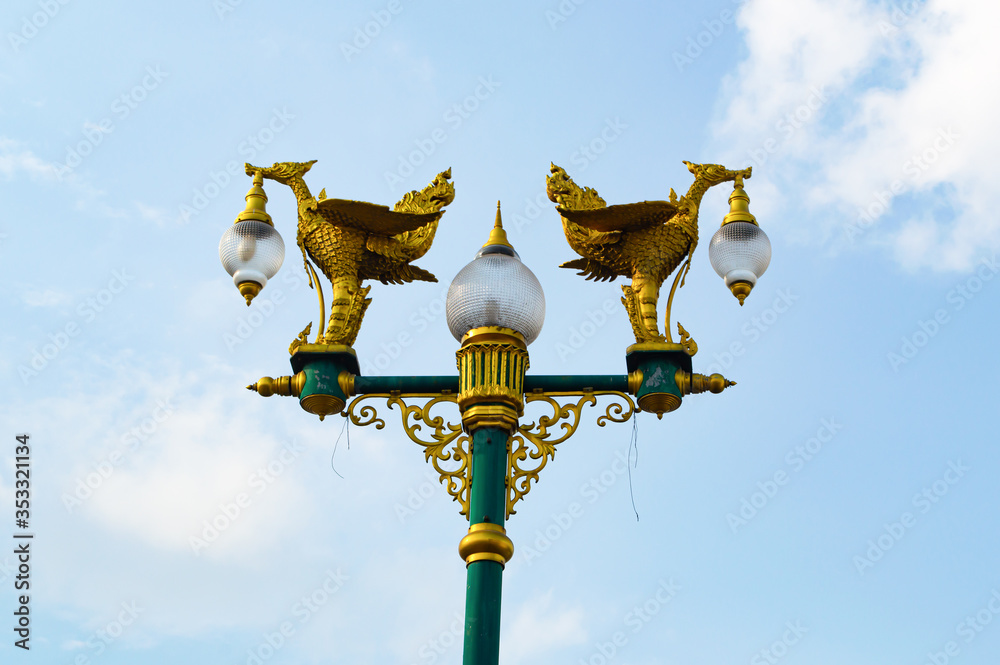 street lamp thai art 2 gold bird style street lamp thai art 2 gold bird style