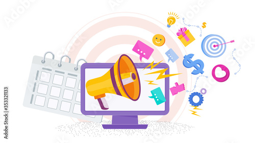 Attracting potential customers. Marketing advertising company.