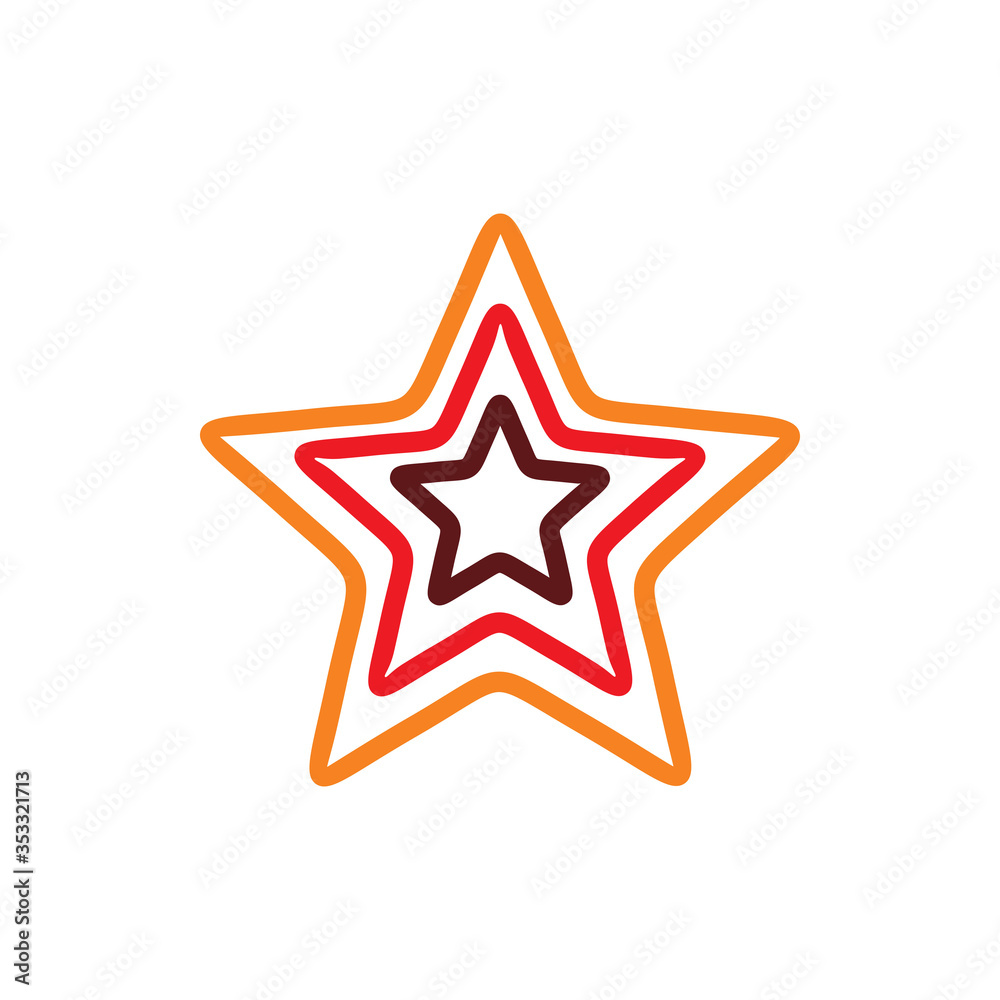 creative color star expand line logo design creative color star expand line logo design